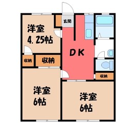 宝積寺駅 徒歩10分 2階の物件間取画像